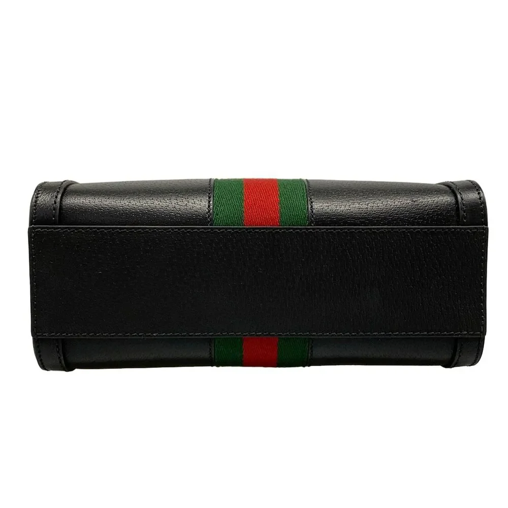 Gucci Ophidia Handbag 719882 Black Green Red